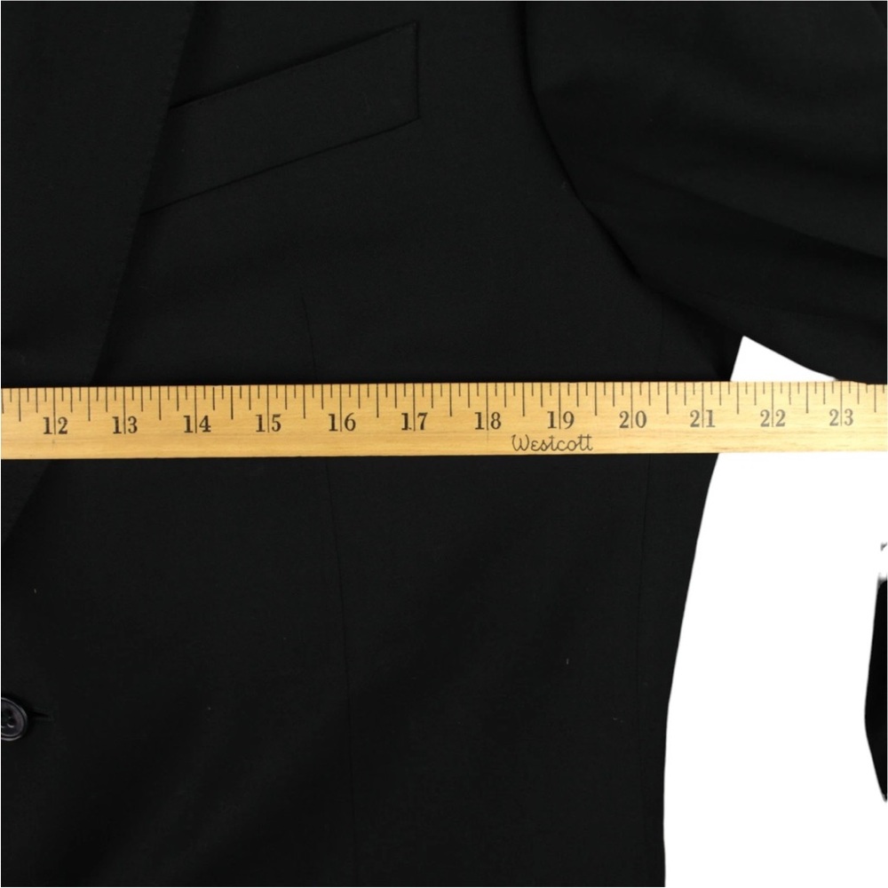 Armani Collezioni G Line Natural Stretch Wool Sports Coat Mens 56 Black EUC - Picture 12 of 13